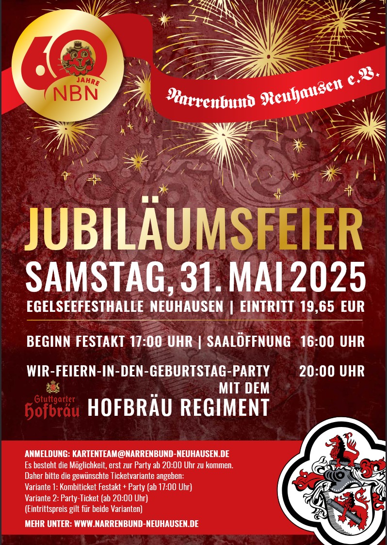 60 Jahre Narrenbund Neuhausen e.V. - JUBILÄUMSFEIER